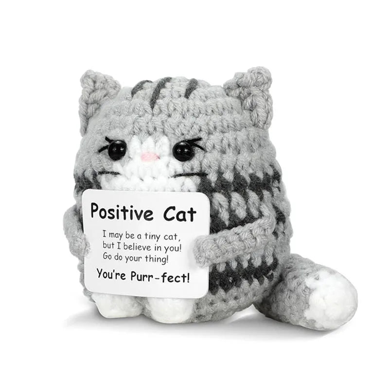 Handmade Crochet Positive Cat Doll