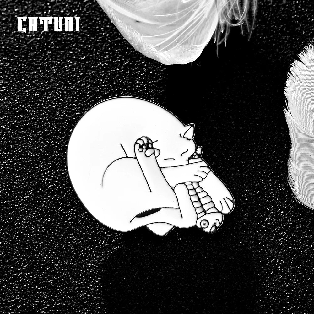 Catacomb the Skull Cat Kitty Enamel Pin