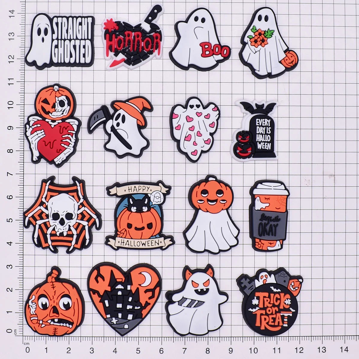 Spooky Cute Halloween Shoe Charms – Ghosts, Pumpkins & Skulls for Crocs