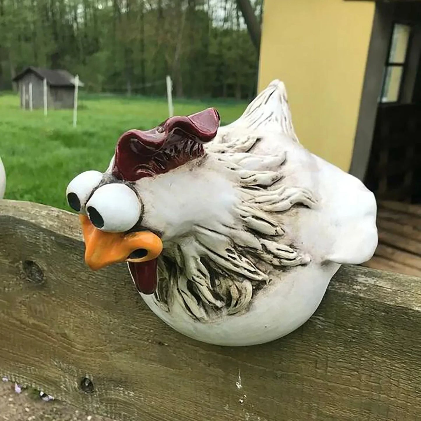 Charming Resin Chicken Décor – Hangable Garden & Home Ornament