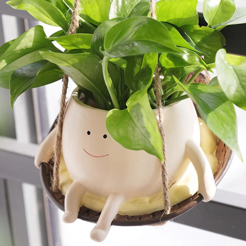 Basket Swing Smiley Pot