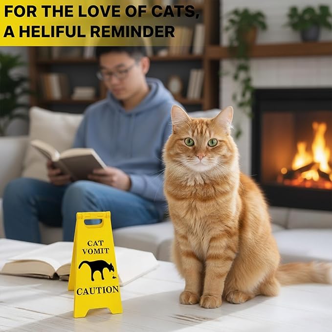Caution! Cat Vomit Sign