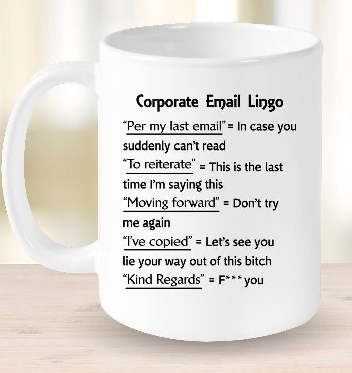 Corporate Email Lingo Mug