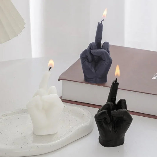 Scented Candle Soy Wax Long Lasting Candle Middle Finger