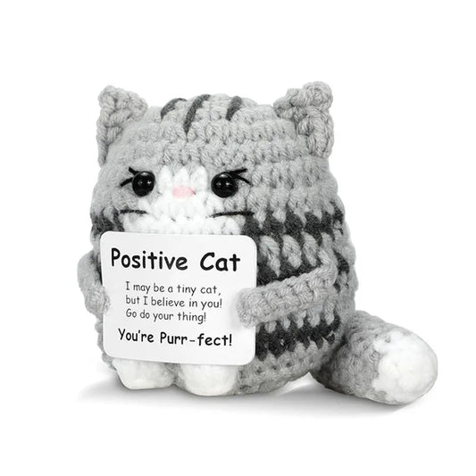 Handmade Crochet Positive Cat Doll