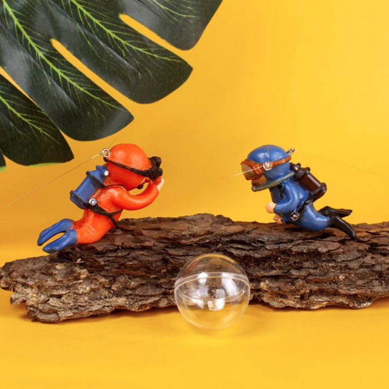 Floating Diver Aquarium Decoration
