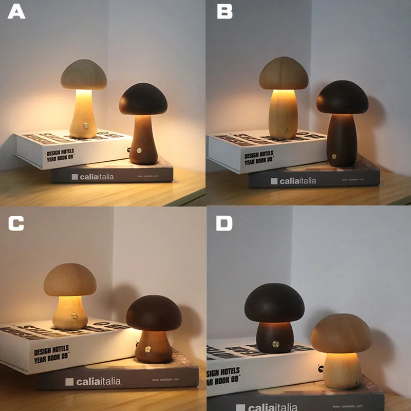 Woody Mushroom Lamps