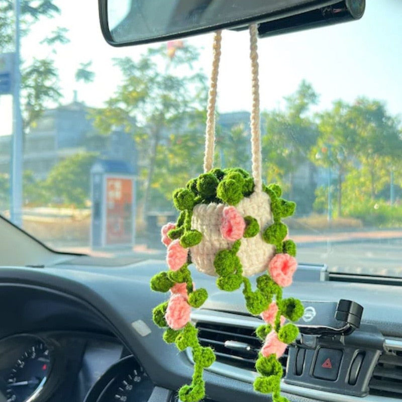 Hanging Plant Crochet for Car Decor