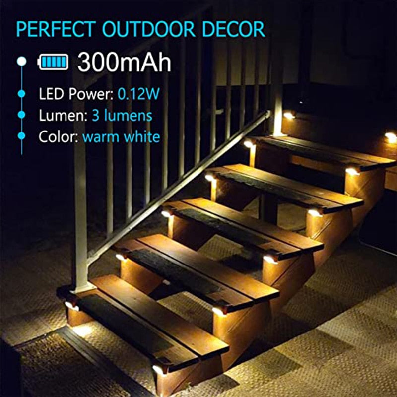 Outdoor LED Solar Powered Waterproof Stair and Garden Light
