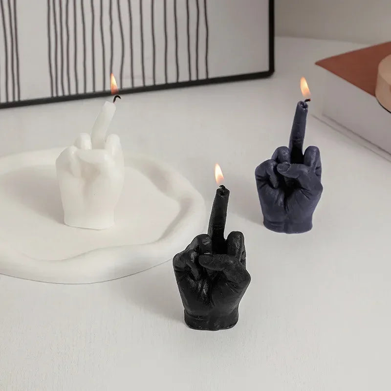 Scented Candle Soy Wax Long Lasting Candle Middle Finger