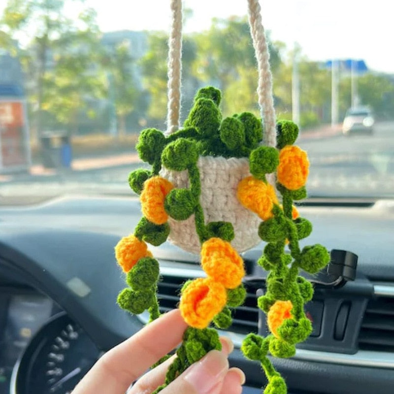 Hanging Plant Crochet for Car Decor