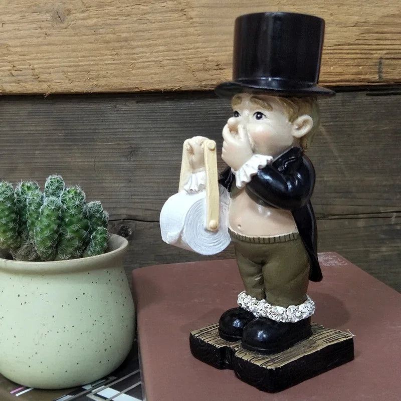 Creative Spoof Paper Holder Statue