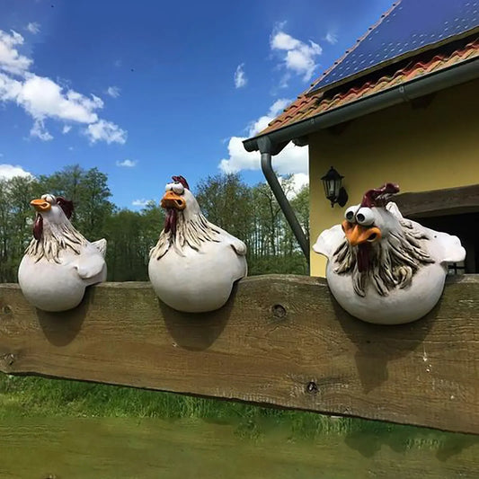 Charming Resin Chicken Décor – Hangable Garden & Home Ornament