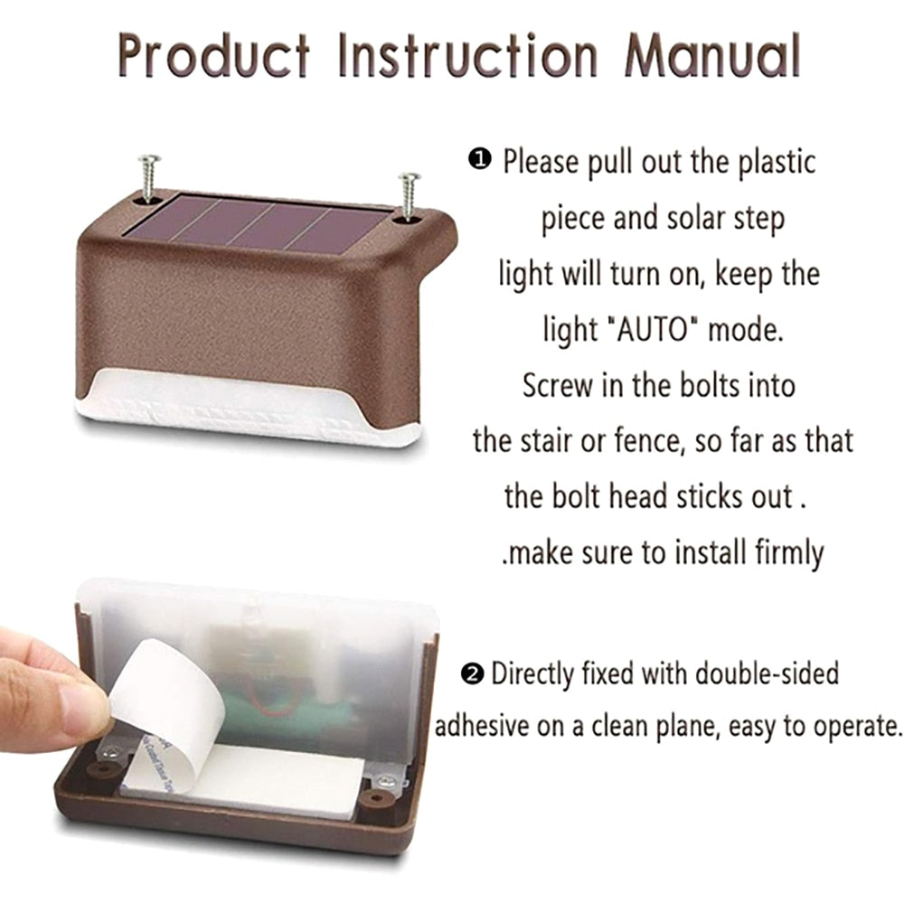 Outdoor LED Solar Powered Waterproof Stair and Garden Light