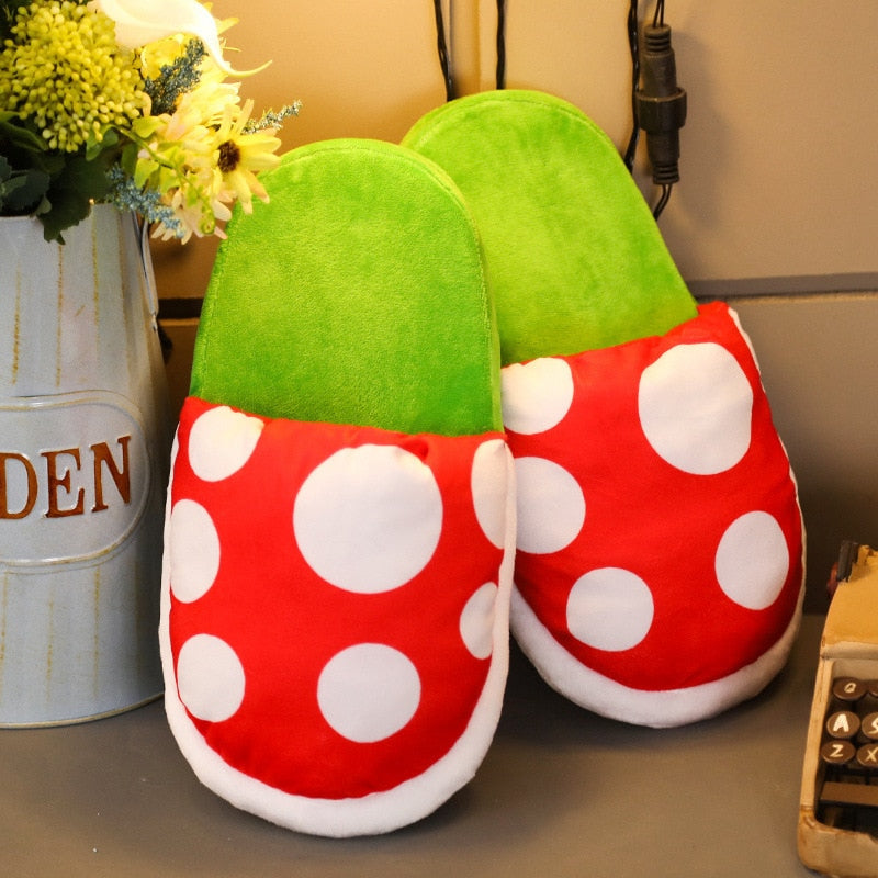 Piranha Plants Plush Slippers
