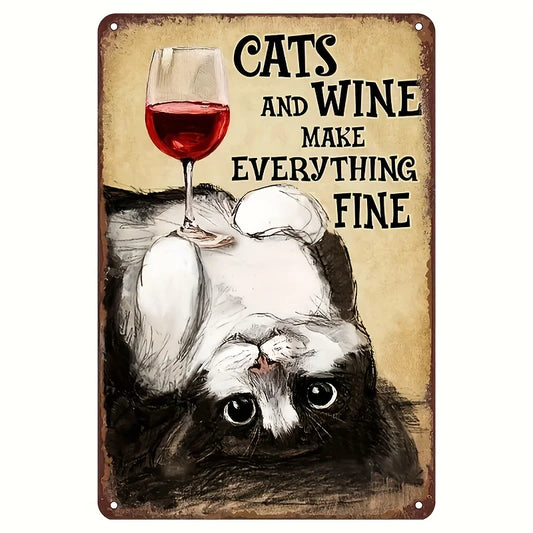Cats & Wine Make Everything Fine!