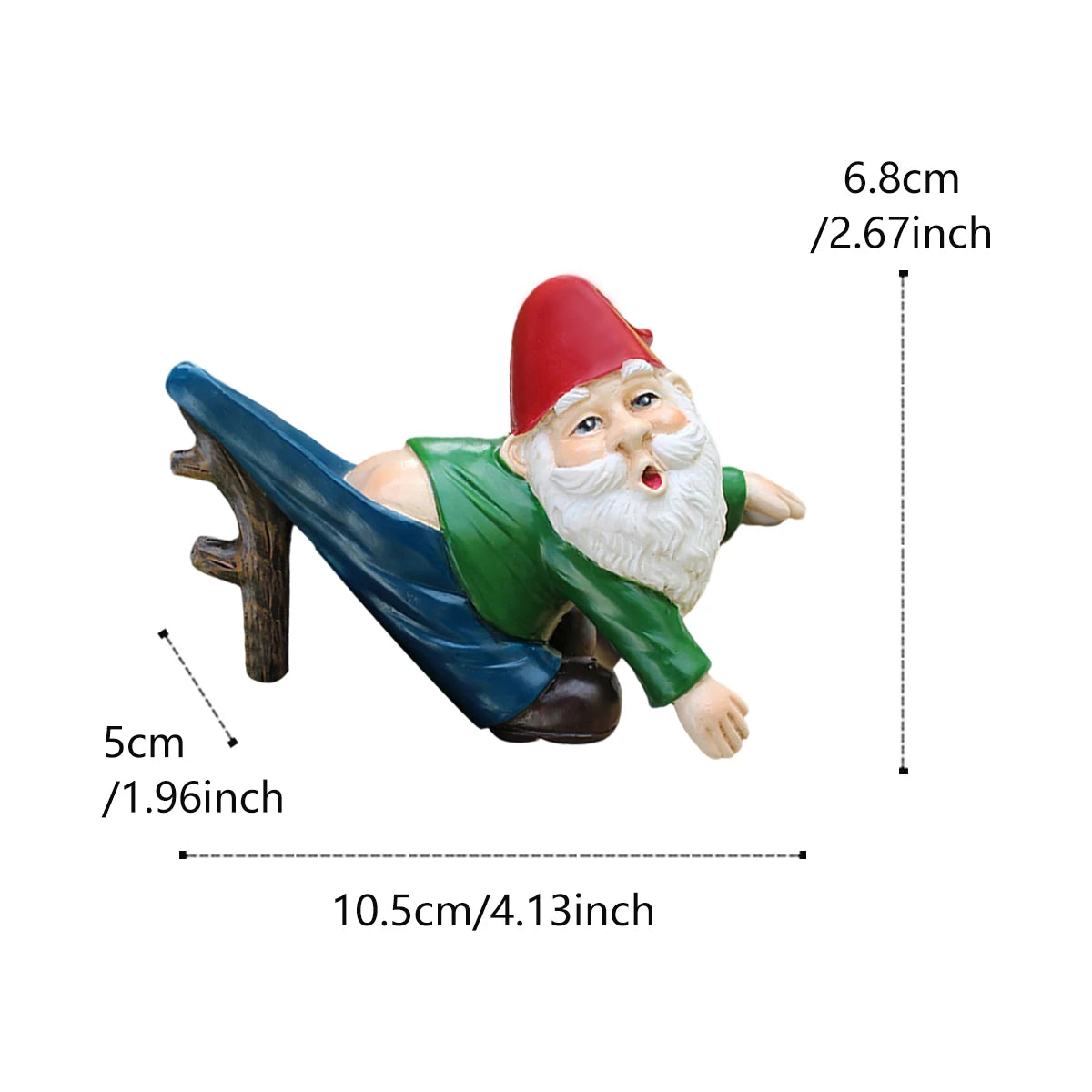 Funny Hanging Garden Gnome – Resin Dwarf Plant Pot Decoration