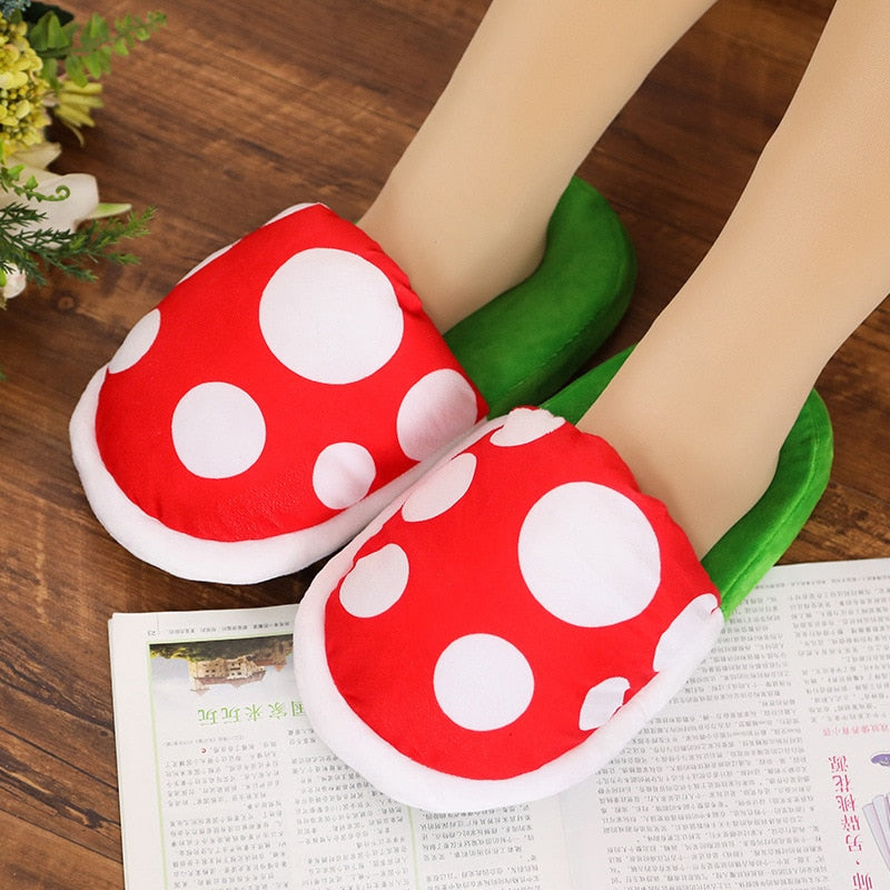 Piranha Plants Plush Slippers