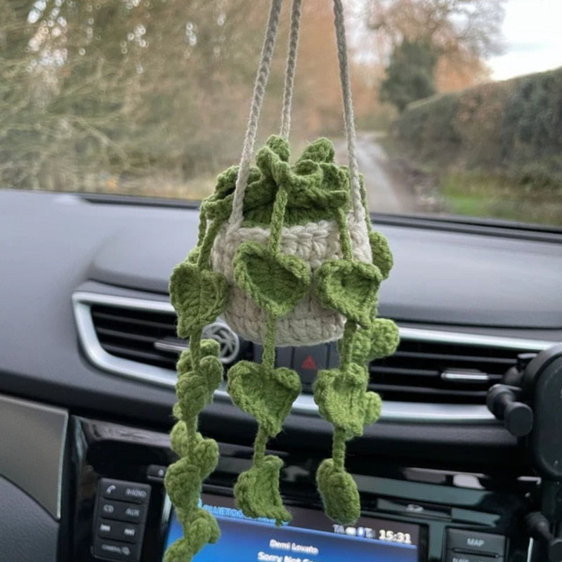 Hanging Plant Crochet for Car Decor