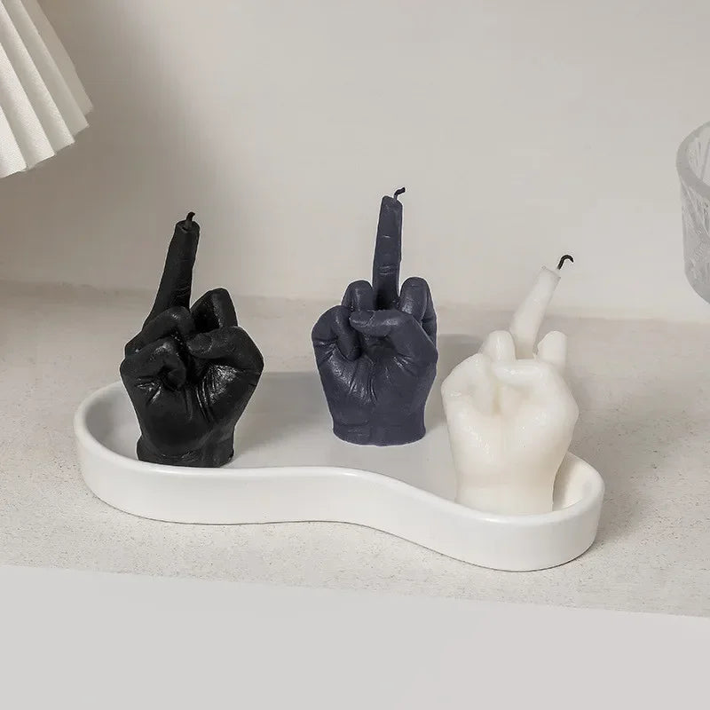 Scented Candle Soy Wax Long Lasting Candle Middle Finger