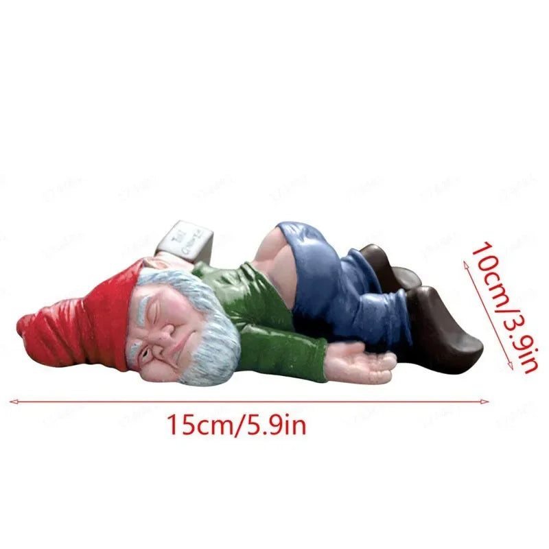 Funny Drunk Gnome Statues