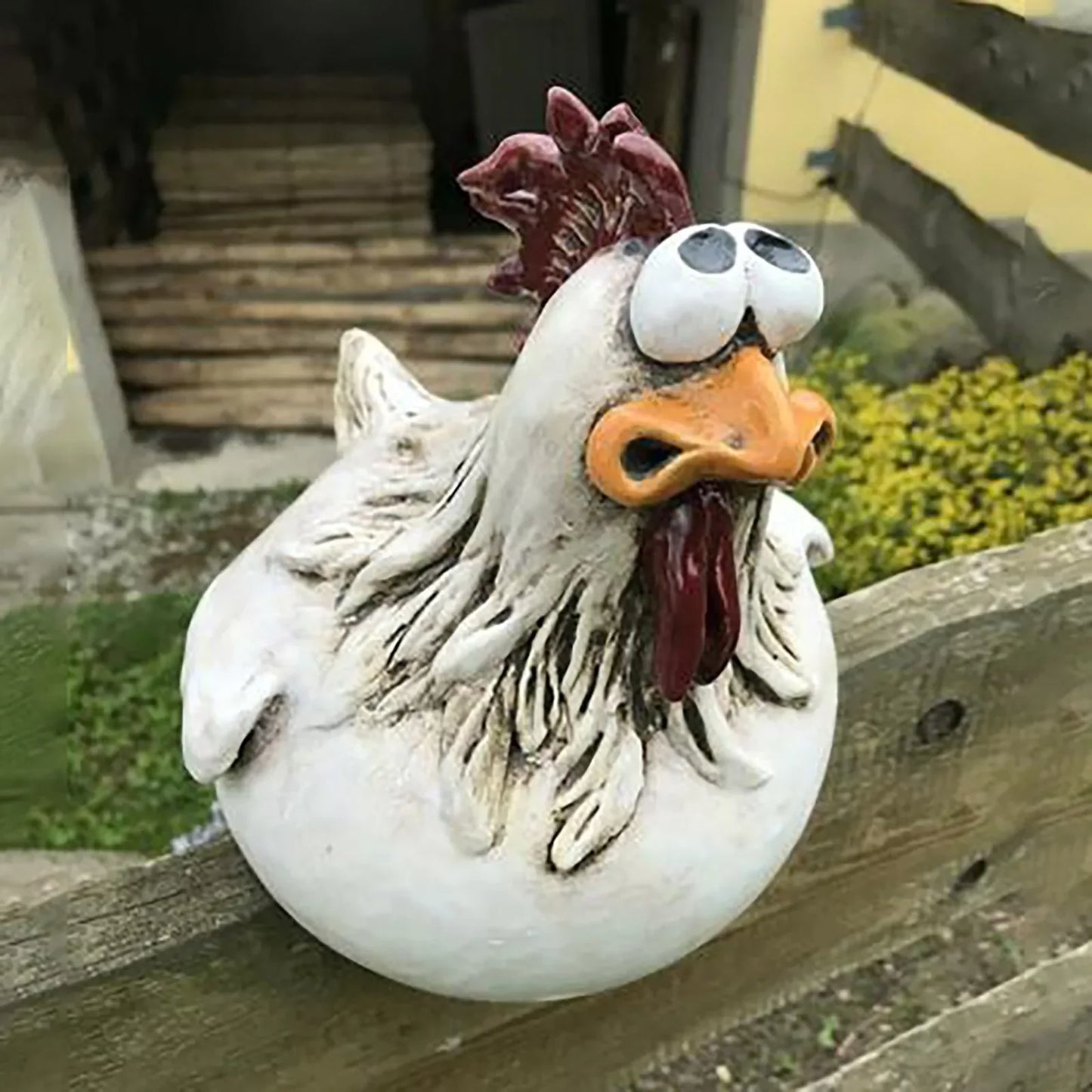 Charming Resin Chicken Décor – Hangable Garden & Home Ornament