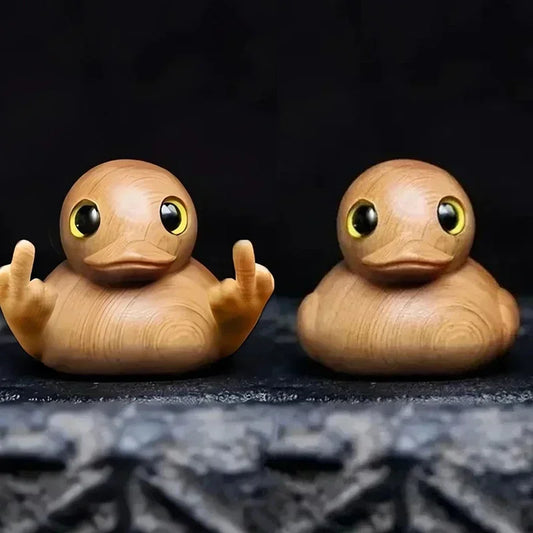 Wooden Middle Finger Duck