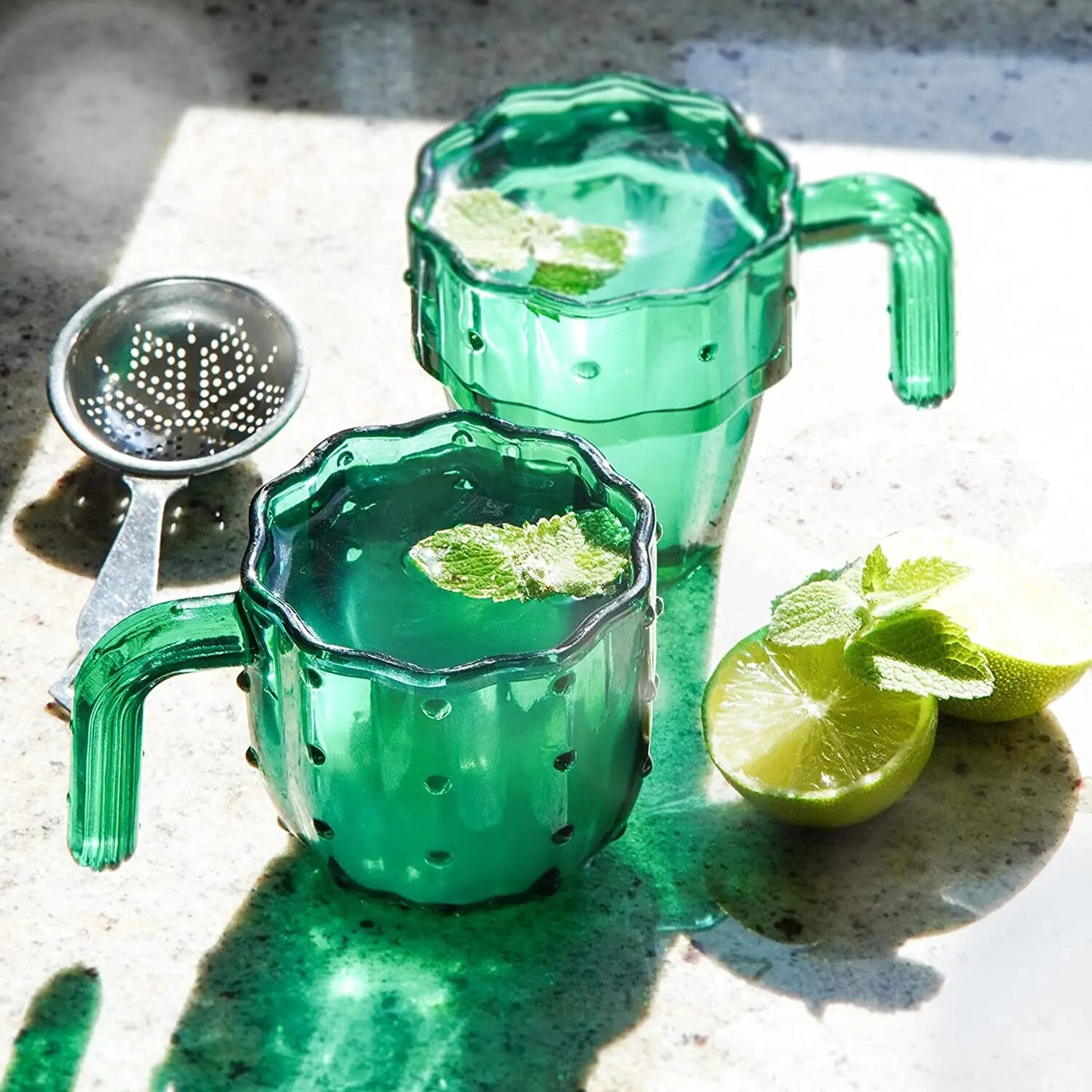 6pcs cactus stackable glasses