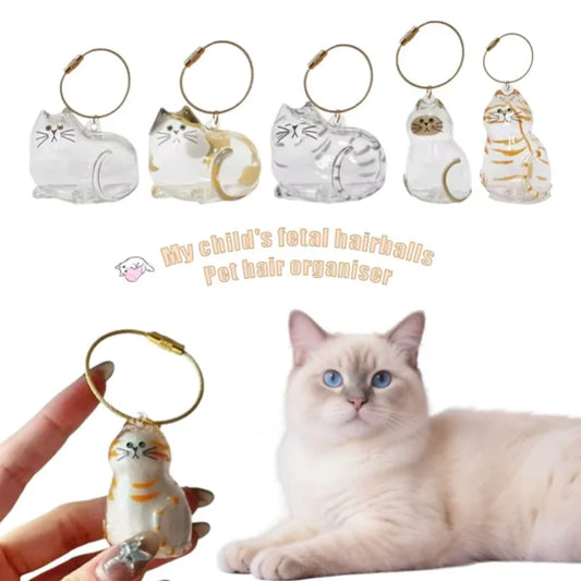 Cat Hair Storage Box Keychain