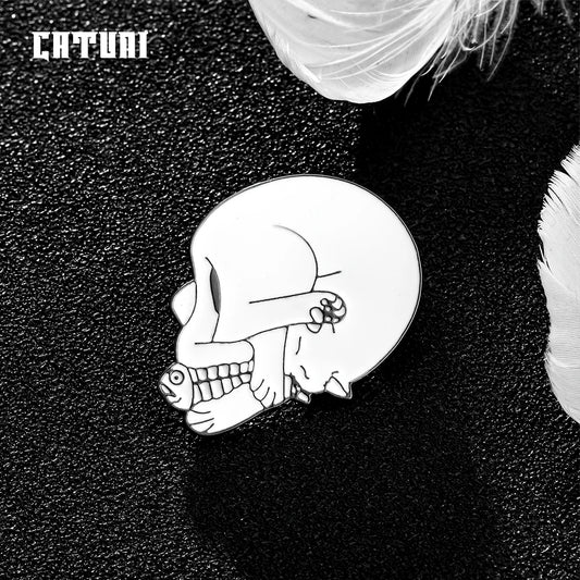 Catacomb the Skull Cat Kitty Enamel Pin
