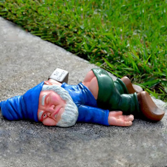 Funny Drunk Gnome Statues