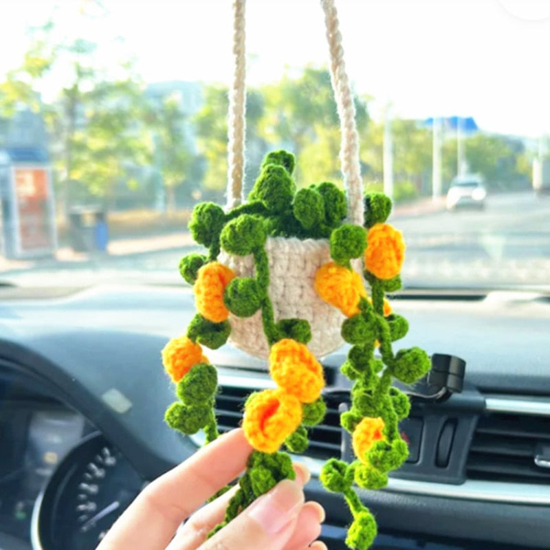 Hanging Plant Crochet for Car Decor