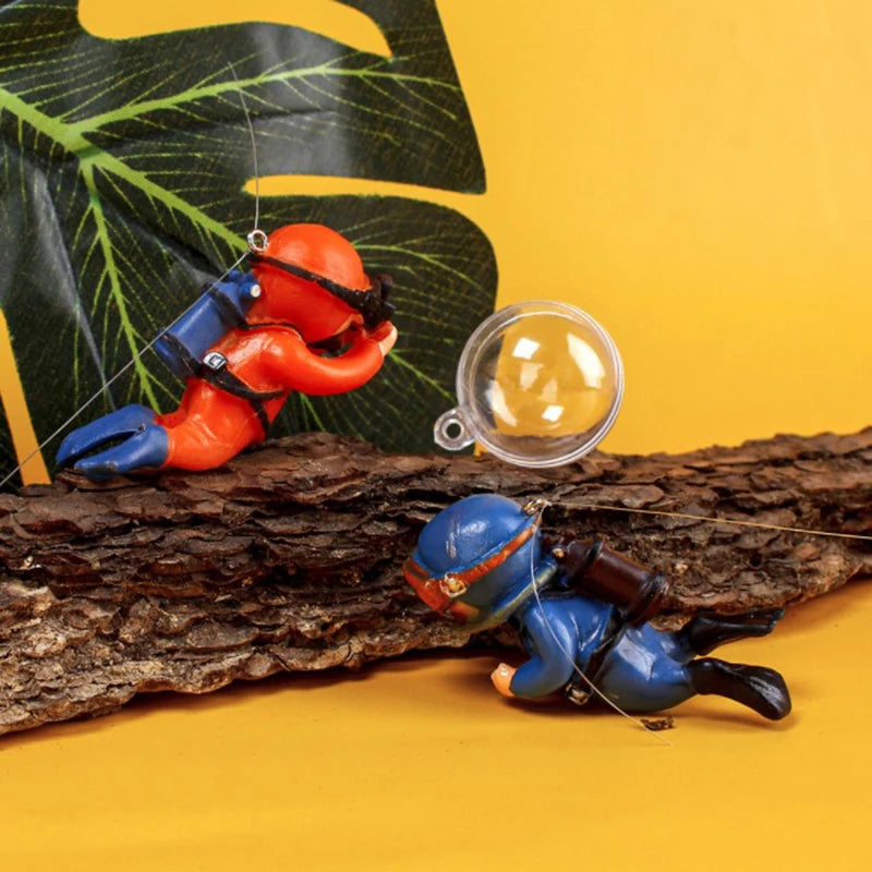 Floating Diver Aquarium Decoration