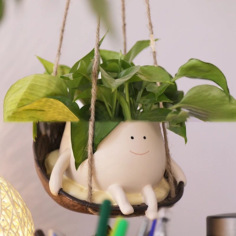 Basket Swing Smiley Pot