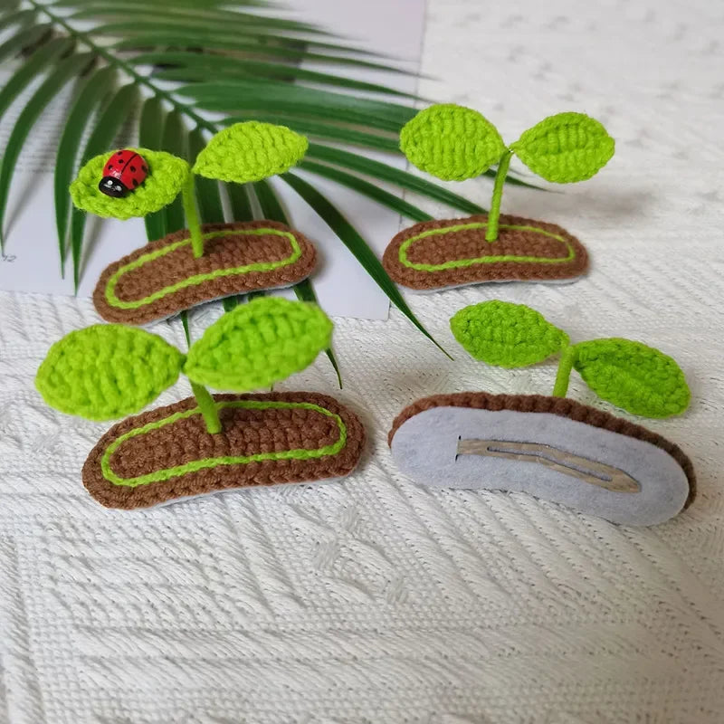 Cute Sprout Hair Clips