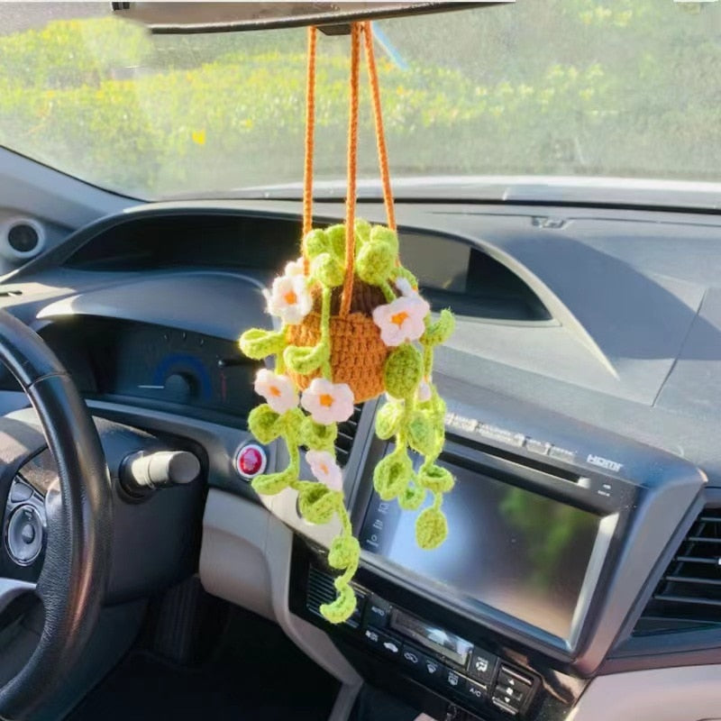 Hanging Plant Crochet for Car Decor