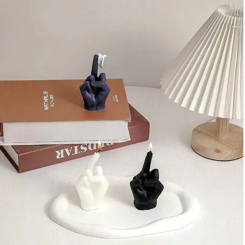 Scented Candle Soy Wax Long Lasting Candle Middle Finger