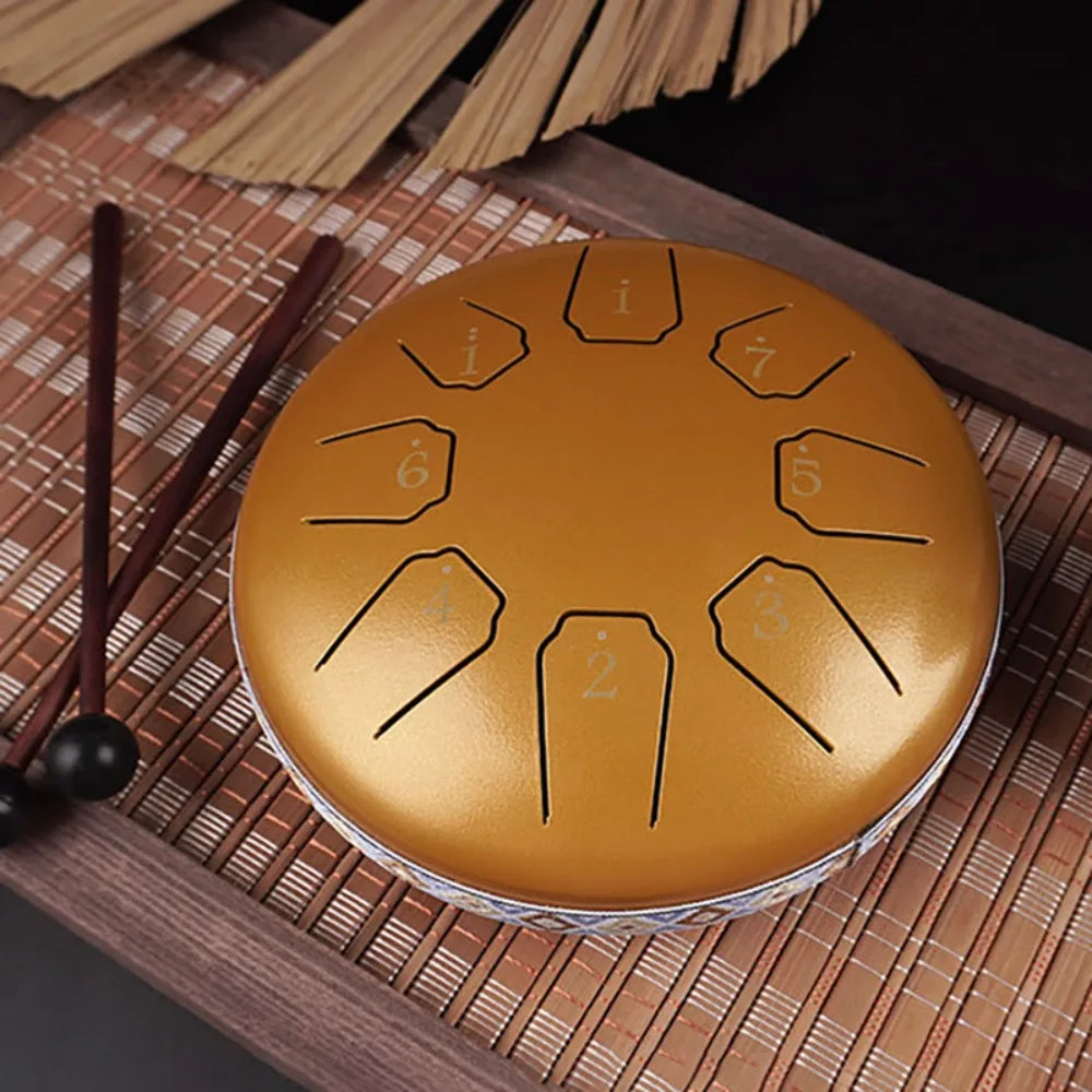 6 inch 8 Note Chakra Rain Drum - Waterproof Patent Design