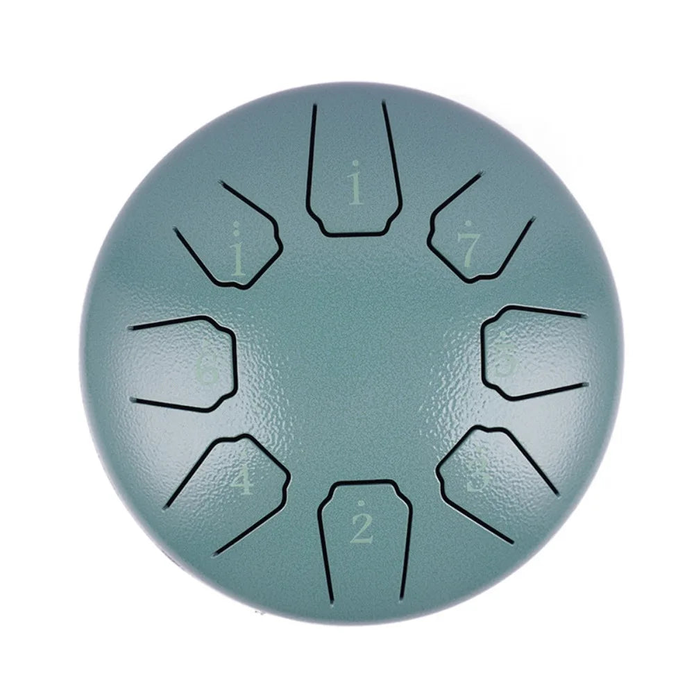 6 inch 8 Note Chakra Rain Drum - Waterproof Patent Design