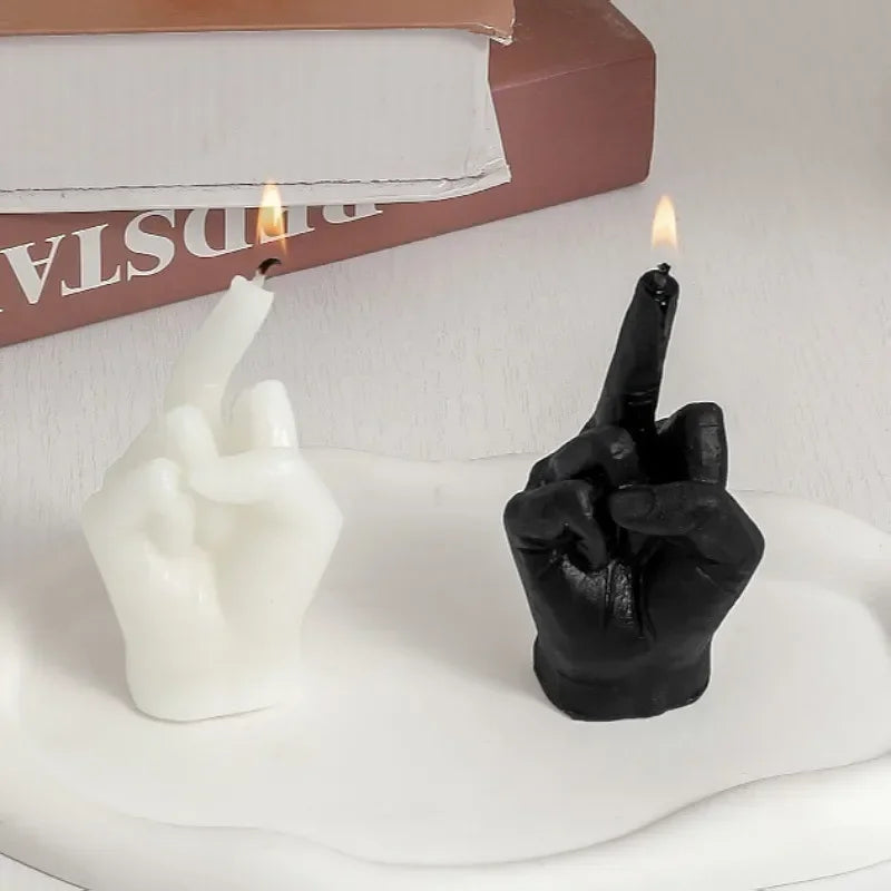 Scented Candle Soy Wax Long Lasting Candle Middle Finger