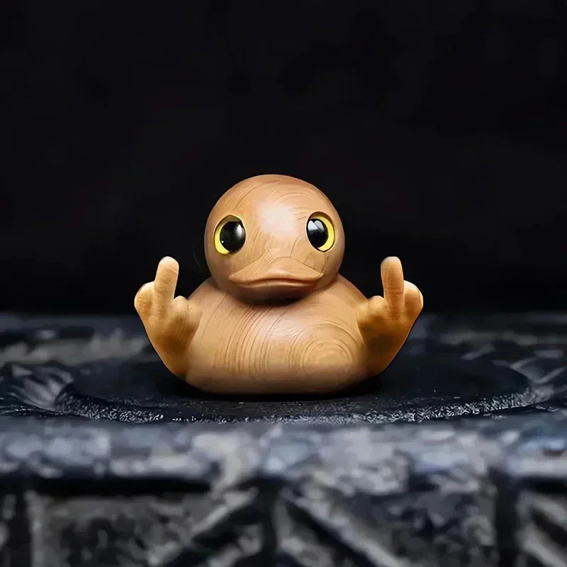 Wooden Middle Finger Duck