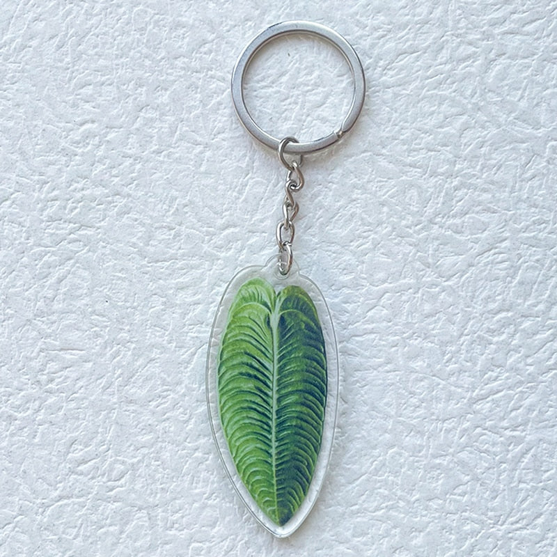 Plant Leaf Keychain